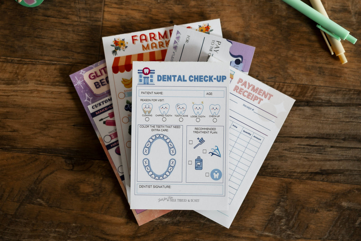 Pretend Play Camping Checklist Notepad