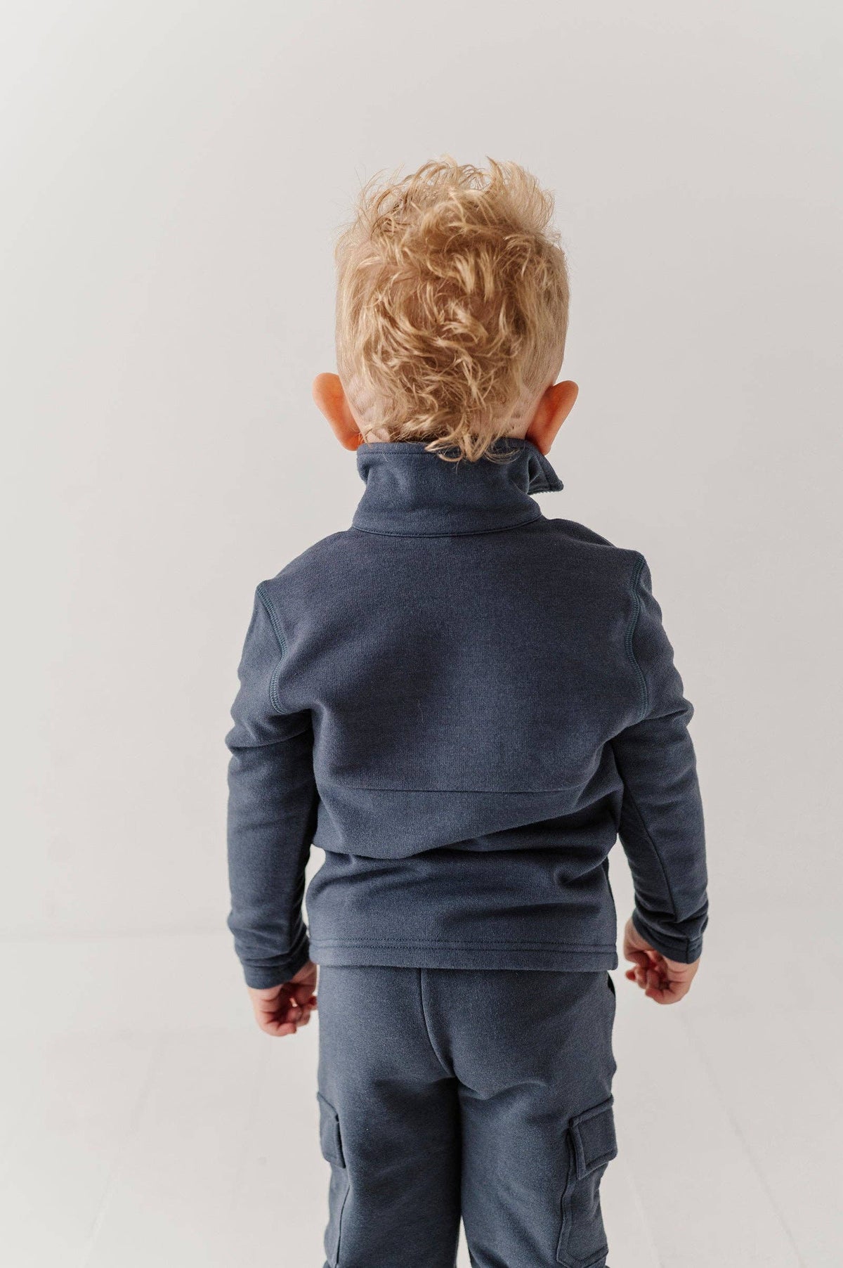 Babysprouts Boy's 3/4 Fleece Zip Sweatshirt