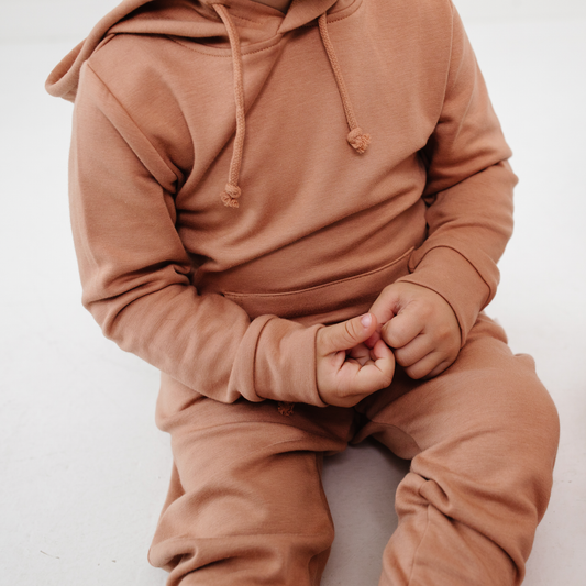 Toffee brown children's hoodie