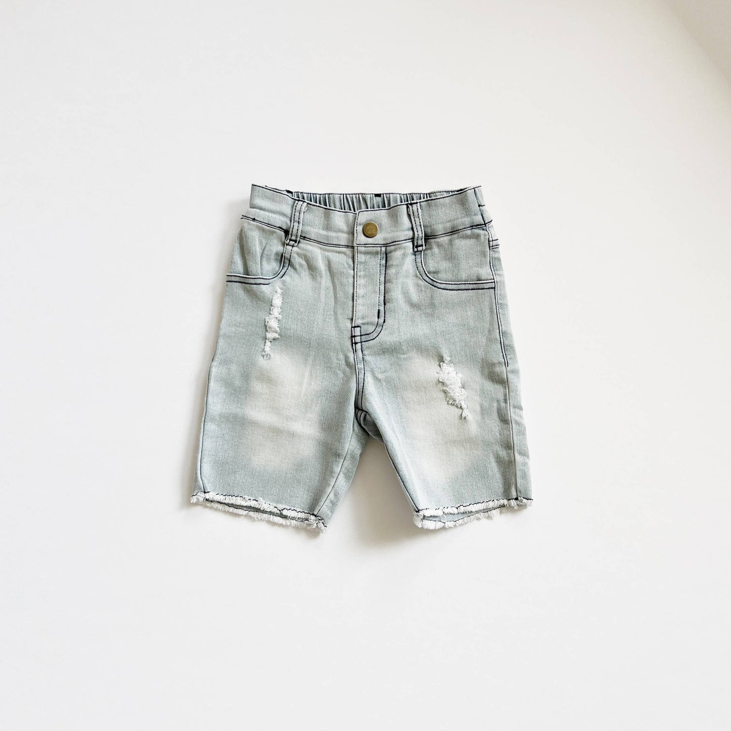 Bermuda Denim Shorts - Slate Gray