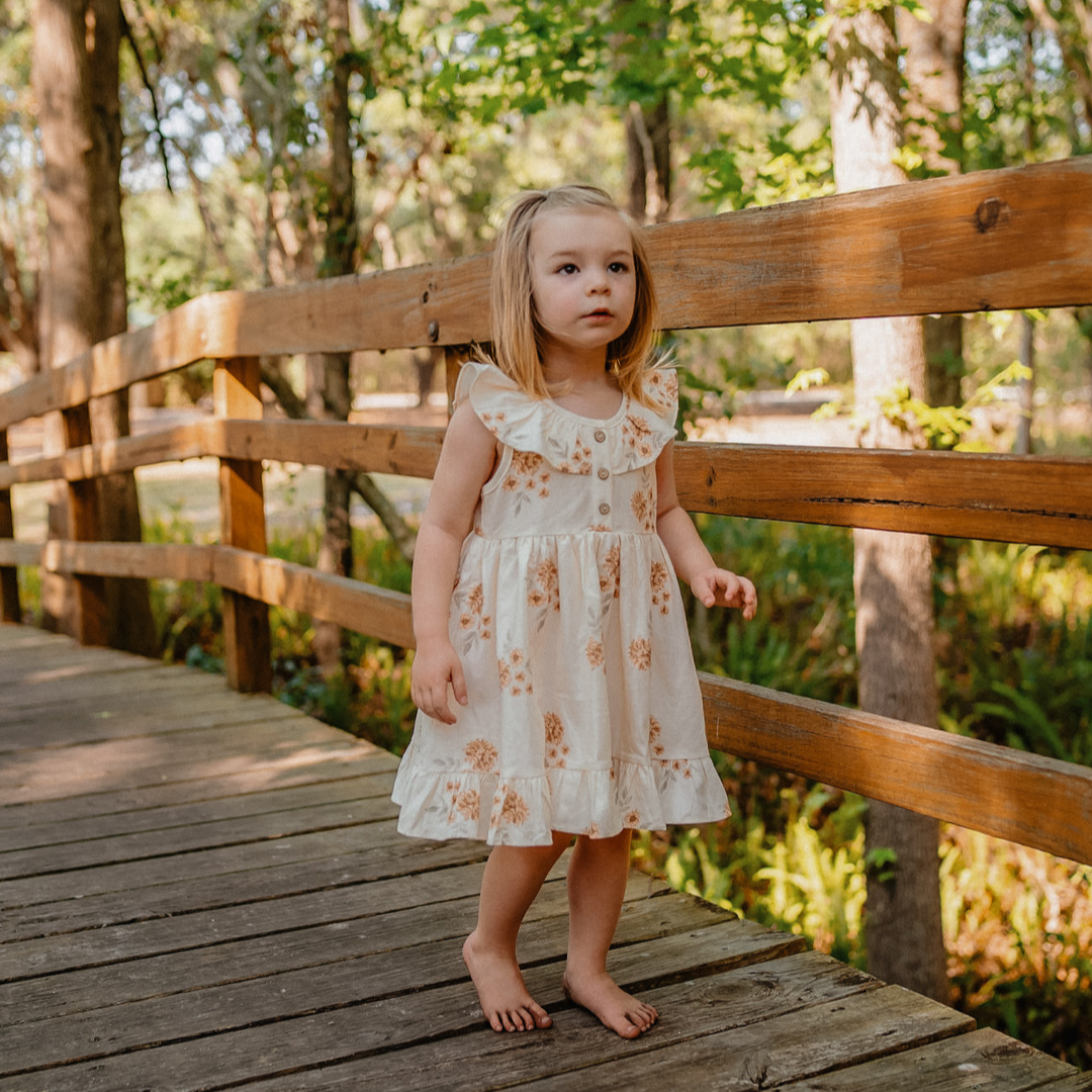 Midi Jayne Dress | Vintage Floral | Linen