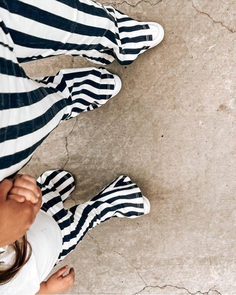 Boho Bell Bottoms - Navy & White Stripe