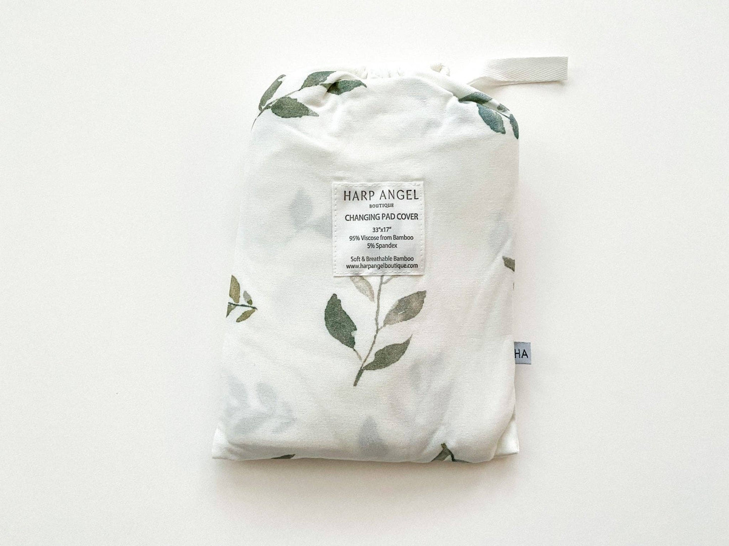 Changing Pad Cover - Green Leaves