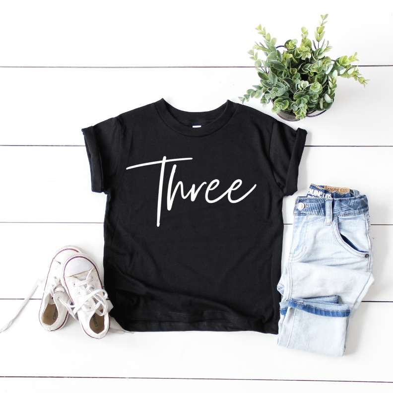 SIGNATURE THIRD BIRTHDAY TEE - BLACK