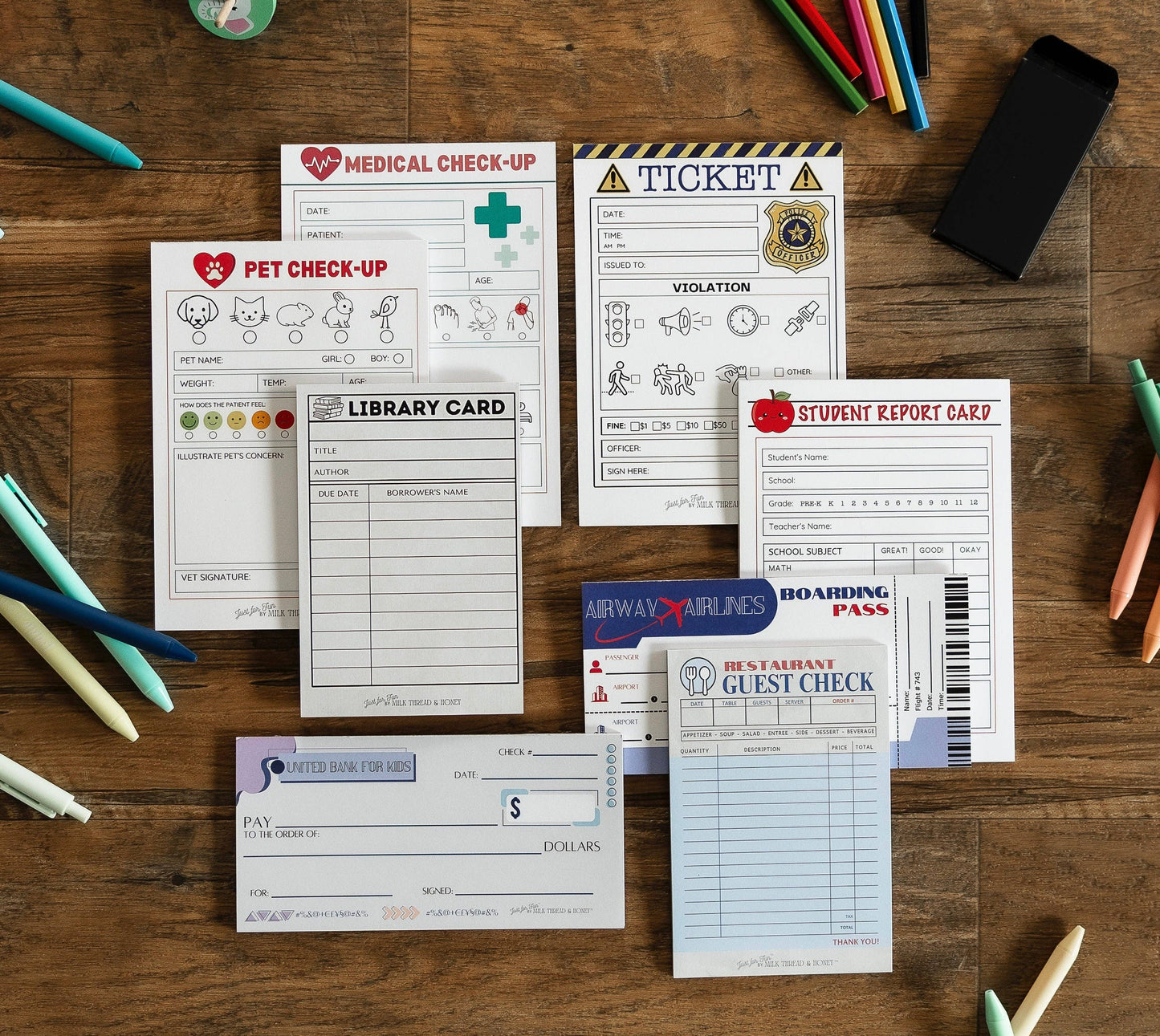 Pretend Play Veterinarian Pet Check-up Notepad