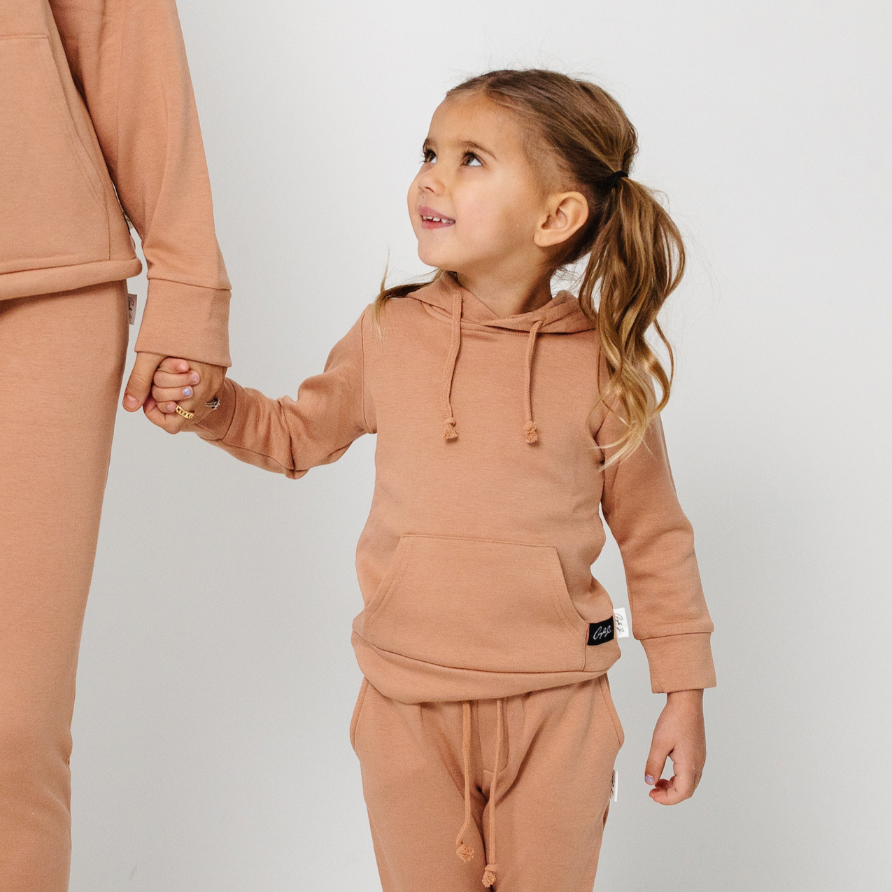 Toffee brown children's hoodie