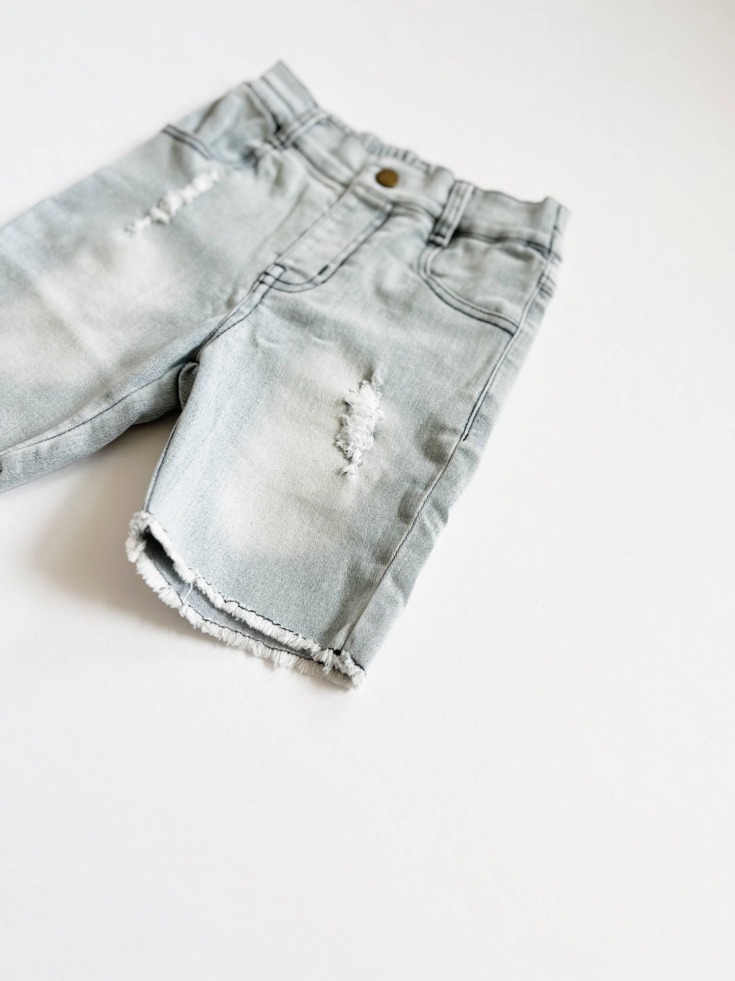 Bermuda Denim Shorts - Slate Gray