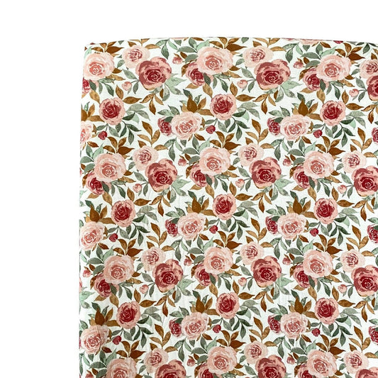 Fitted Sheet - Dusty Pink Floral