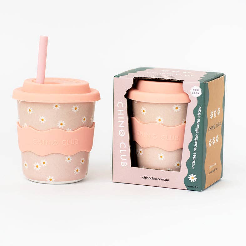 Pink Daisy Keep Cup 8oz