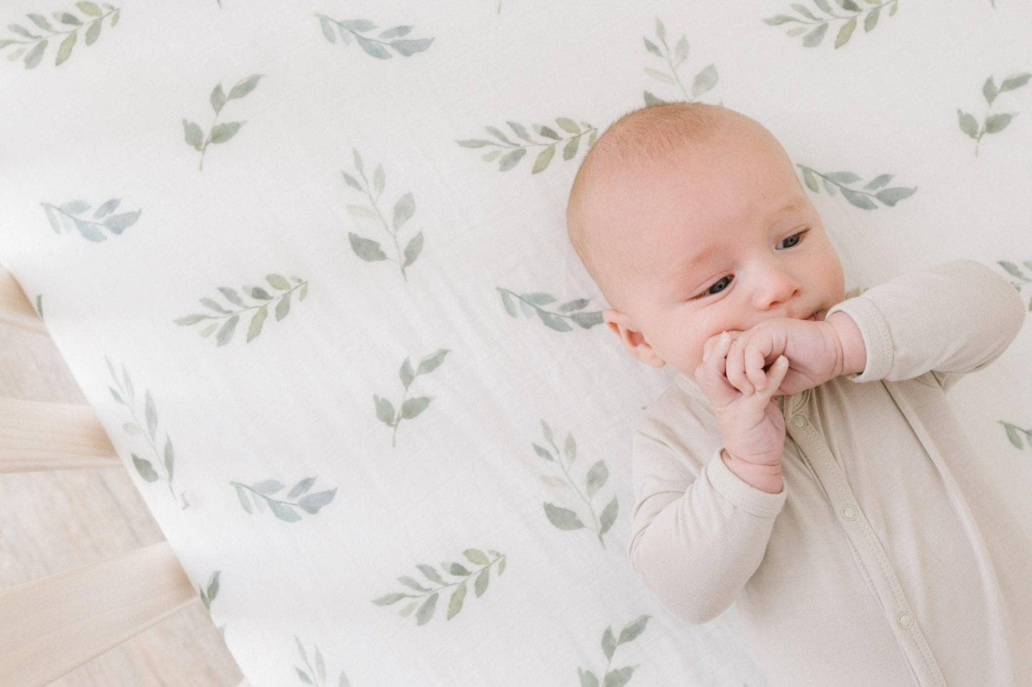 Fitted Sheet - Green Leaves