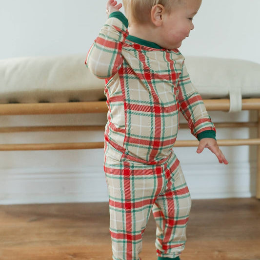 Plaid 2 Piece Bamboo Pajama Set