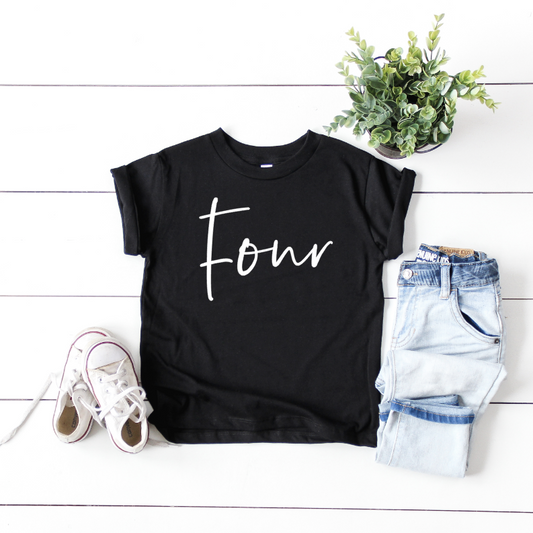 SIGNATURE FOURTH BIRTHDAY TEE - BLACK