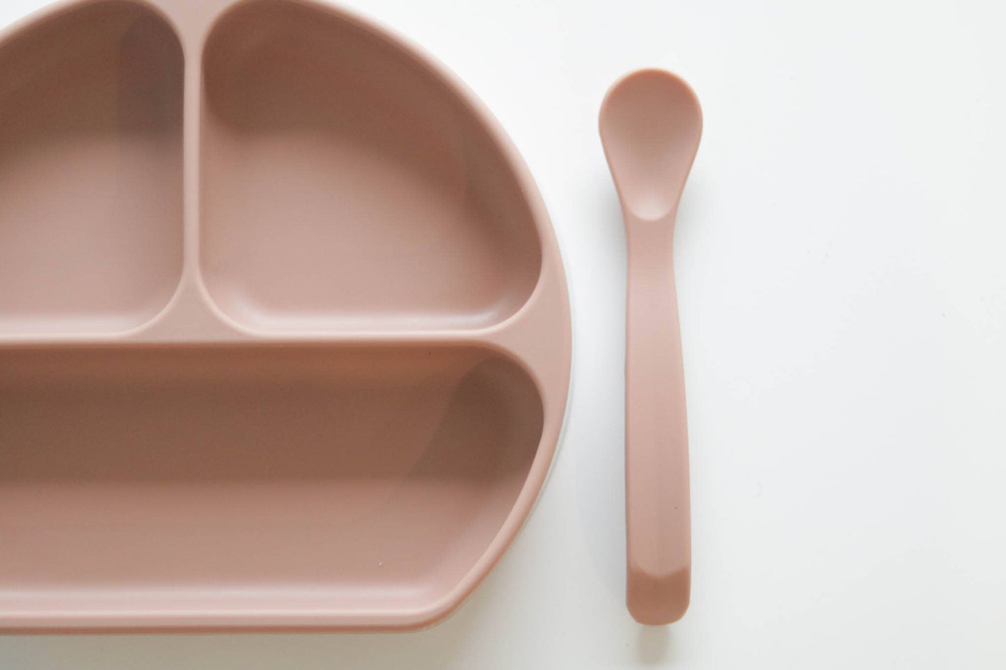 Silicone Suction Plate With Lid and Spoon