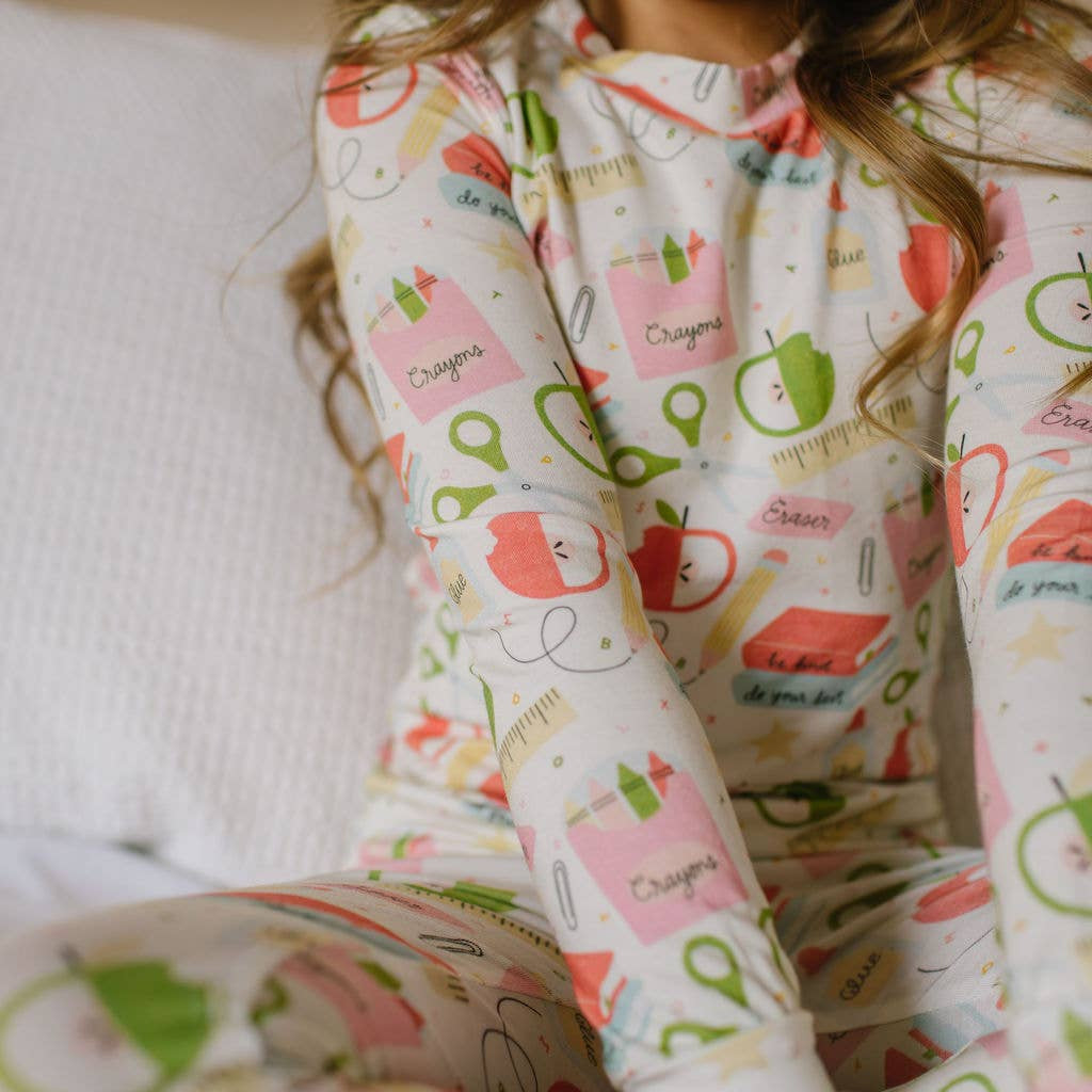 2 piece Bamboo Pajama in School Vibes