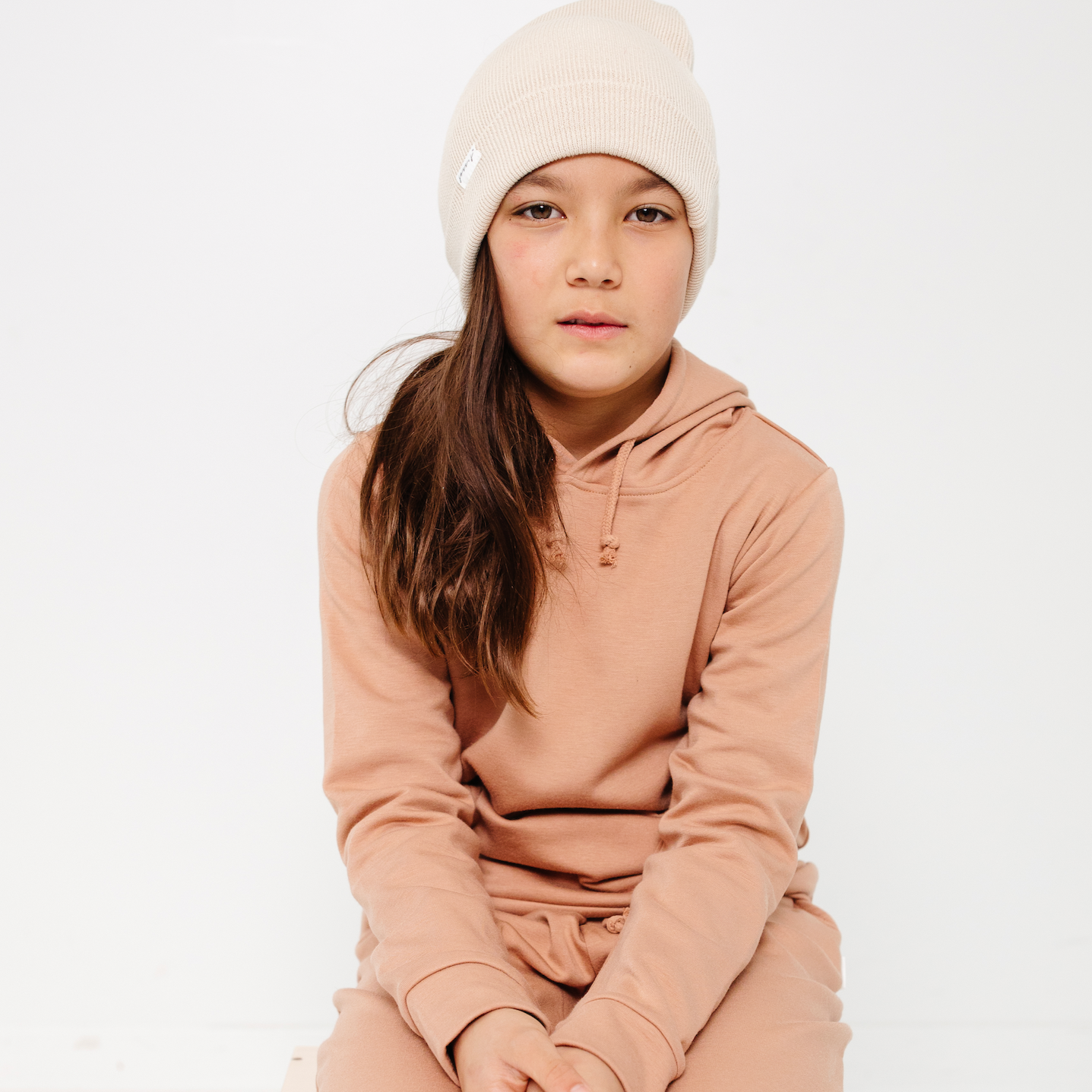 Toffee brown children's hoodie