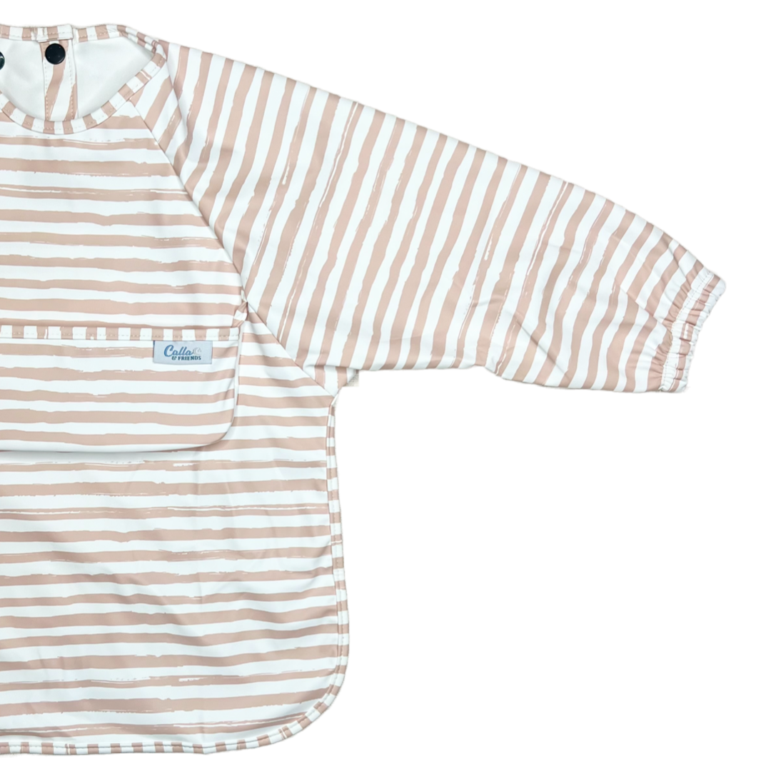 The Grayson Long Sleeve Bib - Brush Stripes