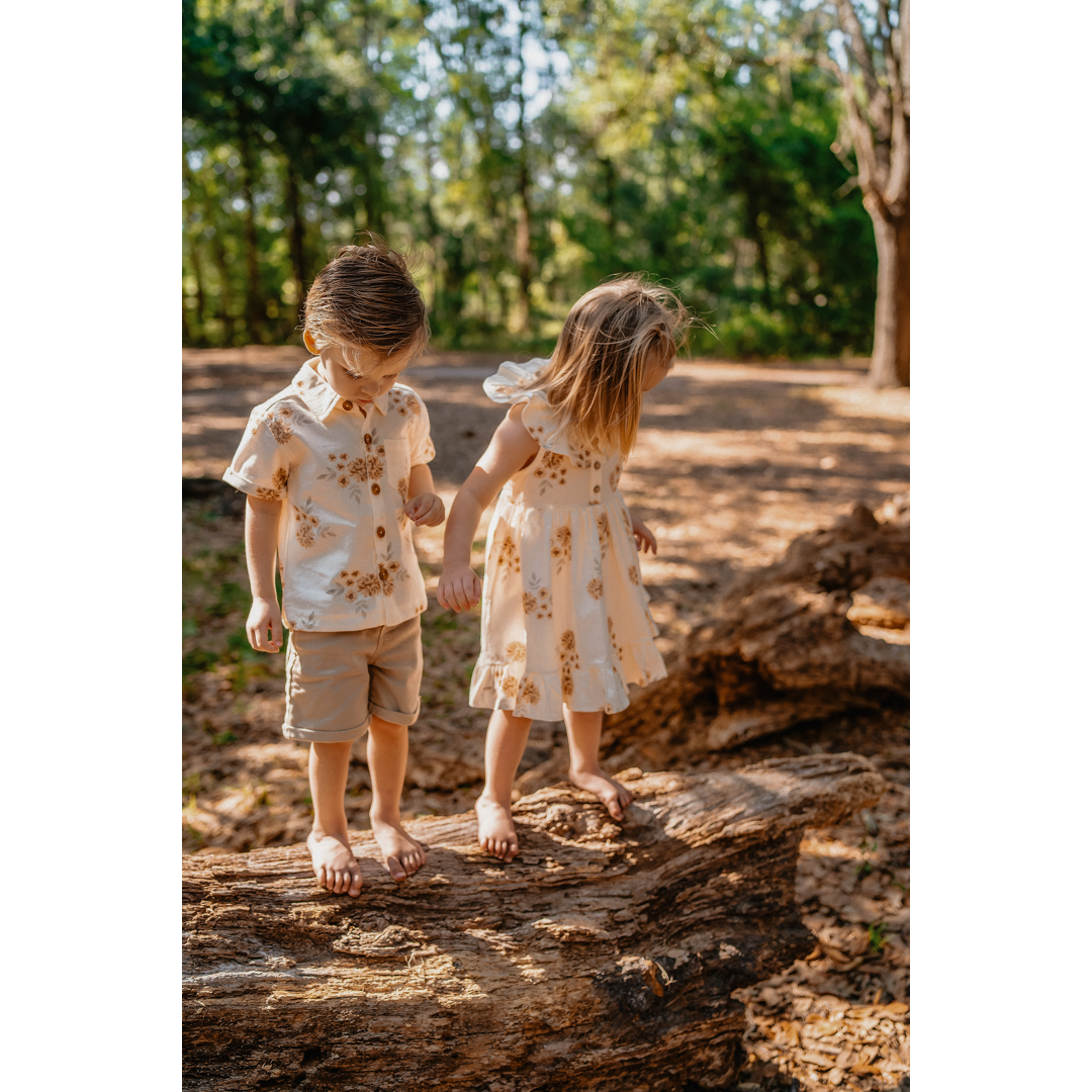 Midi Jayne Dress | Vintage Floral | Linen