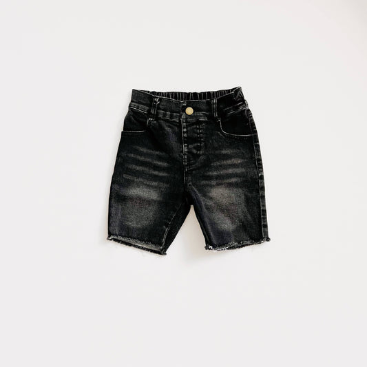 Bermuda Denim Shorts - Faded Black