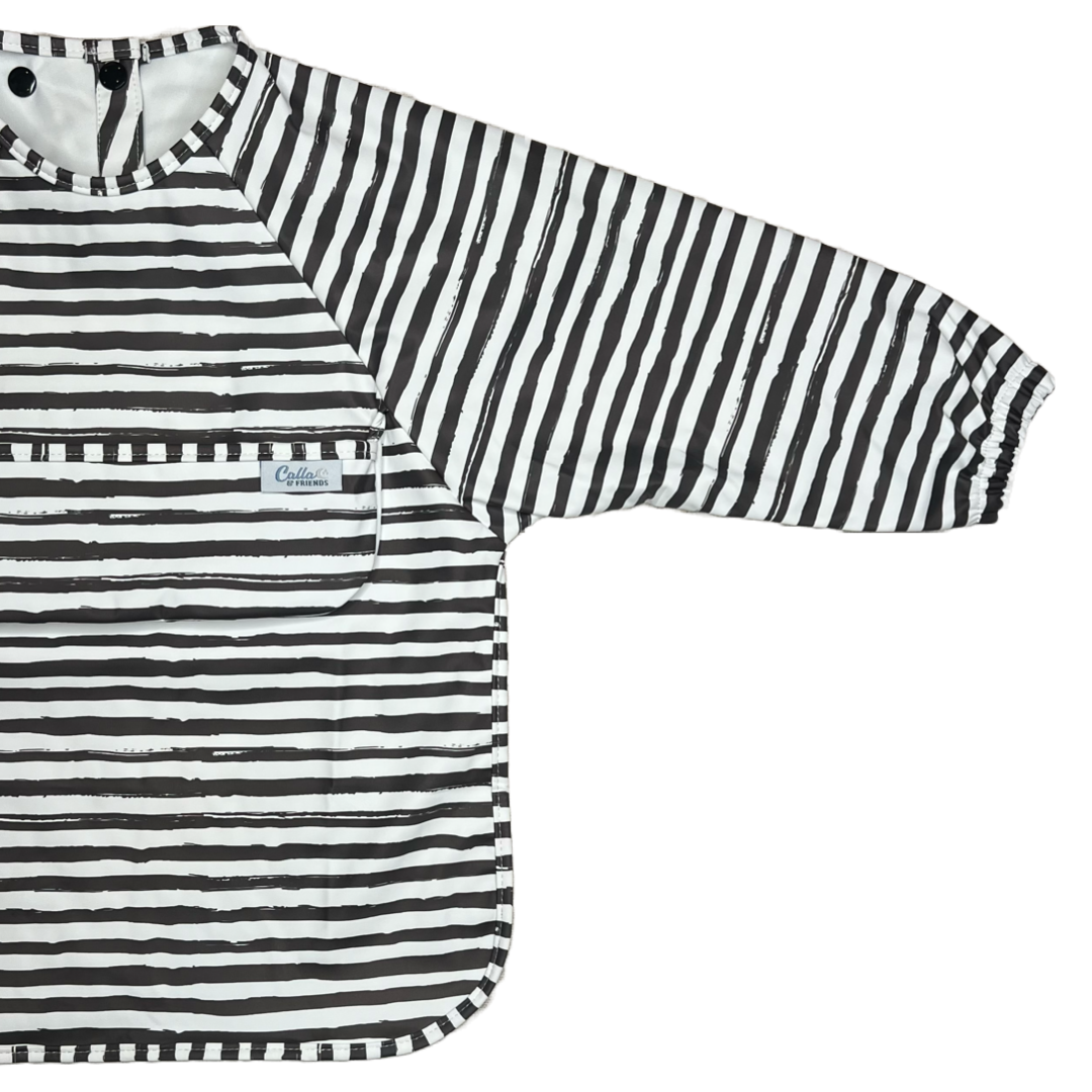 The Grayson Long Sleeve Bib - Brush Stripes