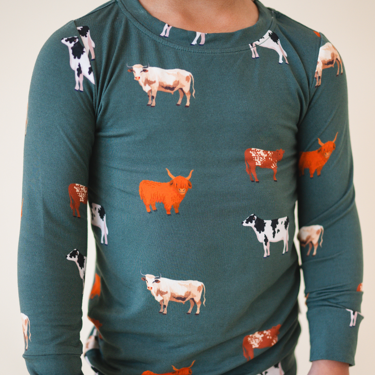 Bamboo 2-Piece Set | Green Cow
