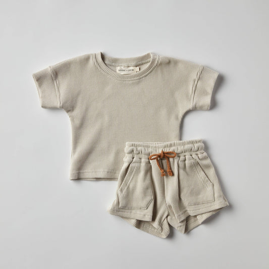 Waffle Set in Light Grey