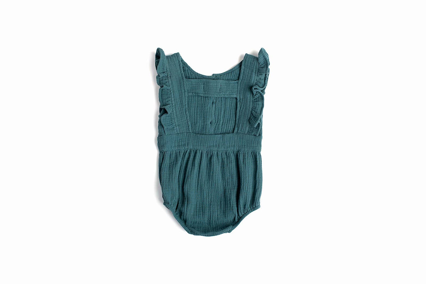 Peacock Backless Cotton Romper